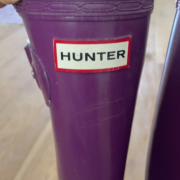 Hunter Purple Wellington Classic Rain Boot 6/7 - Picture 5 of 5